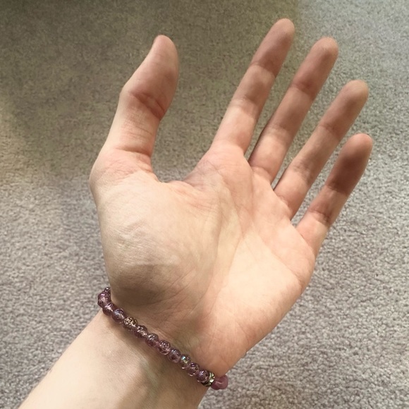 NWT Charity Purple Beaded Bracelet - Picture 4 of 7